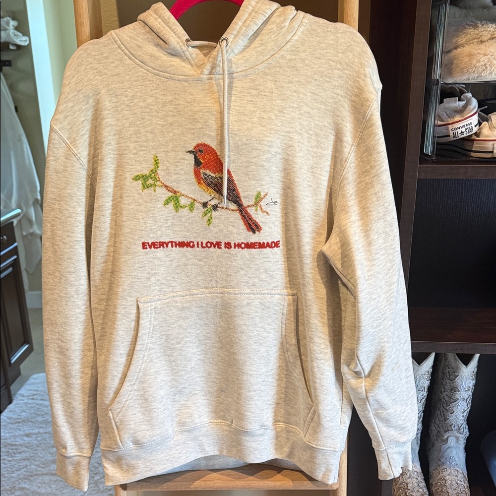 Jake Owen Gray Hoodie with Bird Embroidery